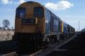 12Apr87. A much happier scene from the visit to Thornton Yard was these two pairs of 20's waiting to take up their duties on the local frieght traffic the following morning. 221 was paired 201 and 225 had 222 as its partner. 12Apr87. A much happier scene from the visit to Thornton Yard was these two pairs of 20's waiting to take up their duties on the local frieght traffic the following morning. 221 was paired 201 and 225 had 222 as its partner.